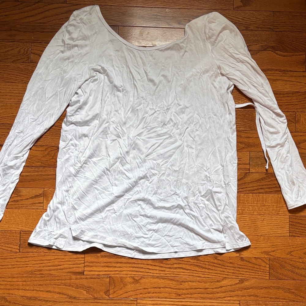 Aerie Classic White Long Sleeve Tee